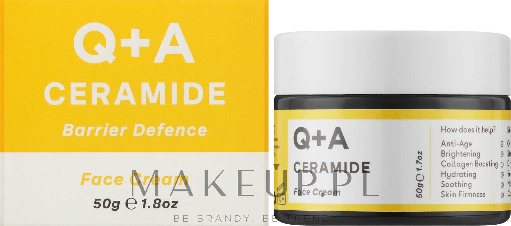 Krem do twarzy na dzień - Q+A Ceramide Barrier Defense Face Cream  — Zdjęcie 50 g