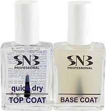 Kup Zestaw - SNB Professional (base/coat/15ml + top/coat/15ml)