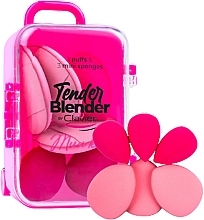 Zestaw mini gąbek do makijażu w kolorze różowym, 6 szt. - Clavier Tender Blender Mua Kit — Zdjęcie N1