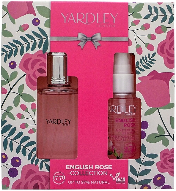 Yardley English Rose - Zestaw (edt 50 ml + spray 50 ml) — Zdjęcie N1