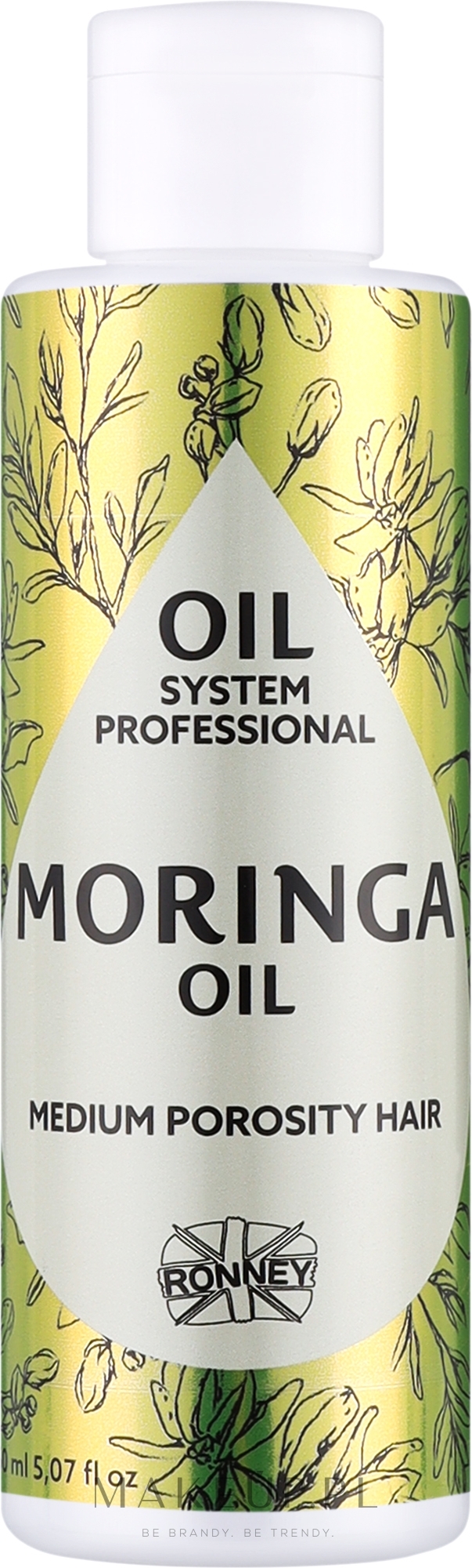 Olejek do włosów średnioporowatych z olejkiem moringa - Ronney Professional Oil System Medium Porosity Hair Moringa Oil — Zdjęcie 150 ml