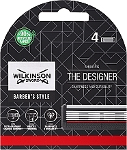 Wymienne wkłady do golenia, 4 szt. - Wilkinson Sword Barber's Style The Designer Refills — Zdjęcie N1