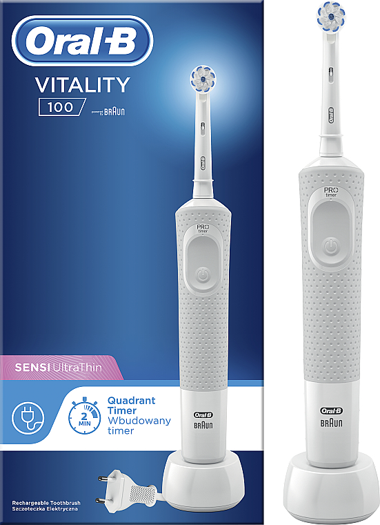 Elektryczna szczoteczka do zębów - Oral-B Vitality 100 Sensi UltraThin