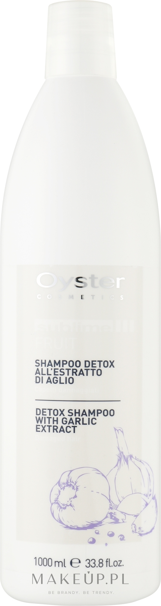 Szampon oczyszczający z ekstraktem z czosnku - Oyster Cosmetics Sublime Fruit Shampoo Detox — Zdjęcie 1000 ml