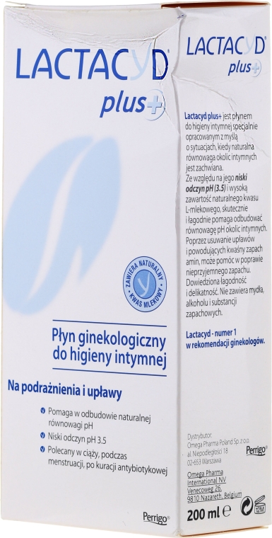 PRZECENA! Płyn ginekologiczny do higieny intymnej na podrażnienia i upławy - Lactacyd Plus+ Body Care Intimate Hygiene Gel* — Zdjęcie N2
