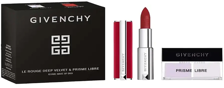 Zestaw - Givenchy Make-Up Set (powder/4x3g + lipstick/3.4g) — Zdjęcie N1