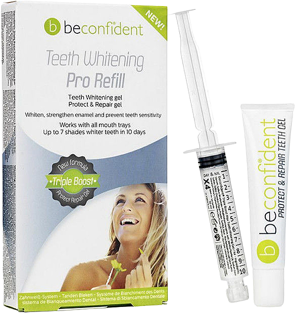 Zestaw - Beconfident Teeth Whitening Pro Refill (teeth/gel/10ml + refill/10ml) — Zdjęcie N1