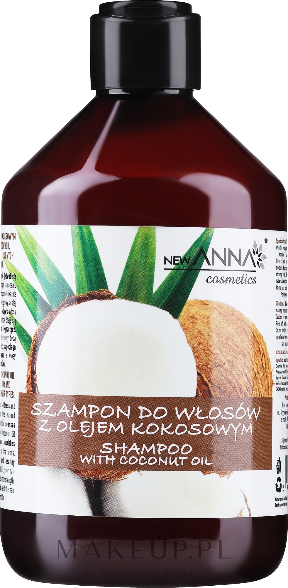 Szampon do włosów z olejem kokosowym - New Anna Cosmetics — Zdjęcie 500 ml