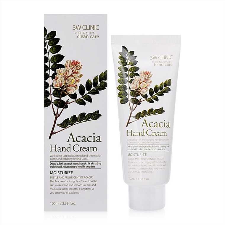 Krem do rąk Acacia - 3W Clinic Moisturizing Acacia Hand Cream — Zdjęcie N1