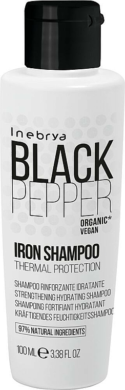 Wzmacniający szampon do włosów - Inebrya Black Pepper Iron Shampoo — Zdjęcie N2