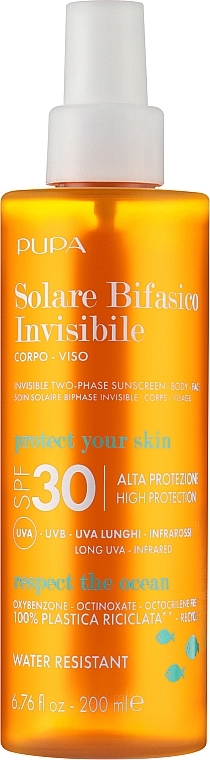 Dwufazowy krem do ciała z filtrem przeciwsłonecznym SPF 30 - Pupa Two-Phase Sunscreen SPF 30 — Zdjęcie N1