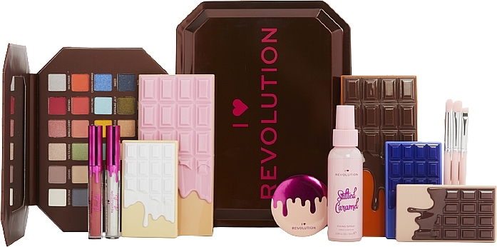 PRZECENA! Zestaw do makijażu, 13 produktów - I Heart Revolution Chocolate Vault Tin Gift Set * — Zdjęcie N1