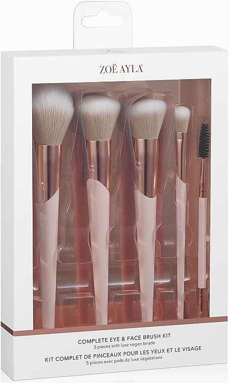 Zestaw pędzli do makijażu, 5 sztuk - Zoe Ayla Complete Eye & Face Brush Kit — Zdjęcie N1