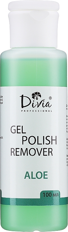 Zmywacz do żelu z ekstraktem z aloesu - Divia Gel Nail Remover — Zdjęcie N1