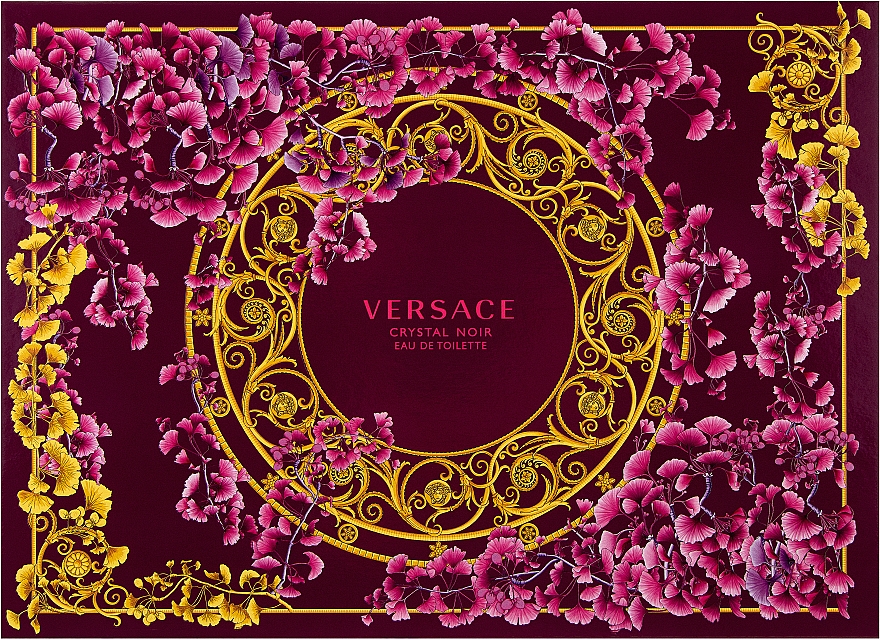 Versace Crystal Noir - Zestaw (edt 90 ml + edt/mini 5 ml + sh/gel 100 ml + b/lot 100 ml) — Zdjęcie N1