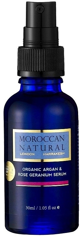 Serum do twarzy - Moroccan Natural Organic Argan & Rose Geranium Serum  — Zdjęcie N1