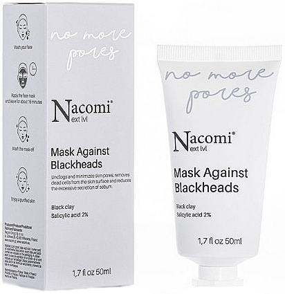 Maska do twarzy przeciw wągrom - Nacomi Next Level Mask Against Blackheads — Zdjęcie N1