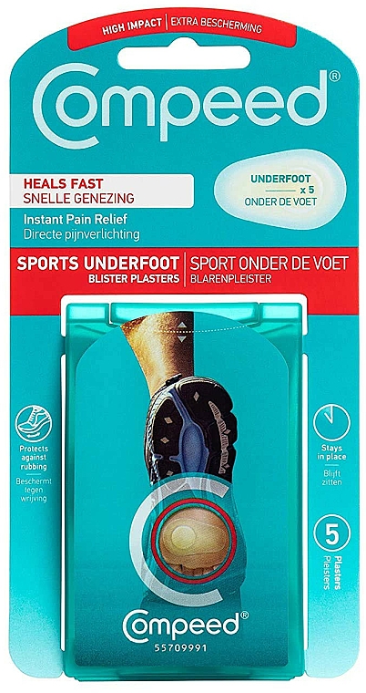 Plastry ochronne na stopy - Compeed Sports Underfoot Blister Plasters — Zdjęcie N1