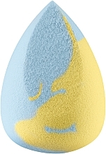 Gąbka do makijażu, ścięta, niebiesko-żółta - Boho Beauty Bohomallows Medium Cut Lemon Sugar — Zdjęcie N2