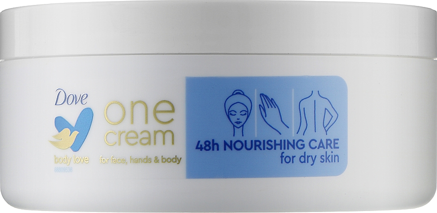 Odżywczy krem do twarzy, dłoni i ciała dla skóry suchej - Dove Body Love One Cream Nourishing Care — Zdjęcie N1