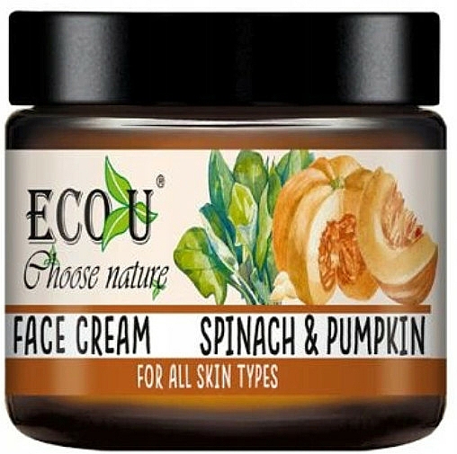 Nawilżający krem do twarzy Szpinak i dynia - Eco U Pumpkins And Spinach Face Cream — Zdjęcie N1