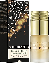 Serum w sprayu do twarzy z olejkiem różanym - Sea of Spa Gold Benefits Green Tea Extract & Hyaluronic Acid Face & Eye Serum — Zdjęcie N2