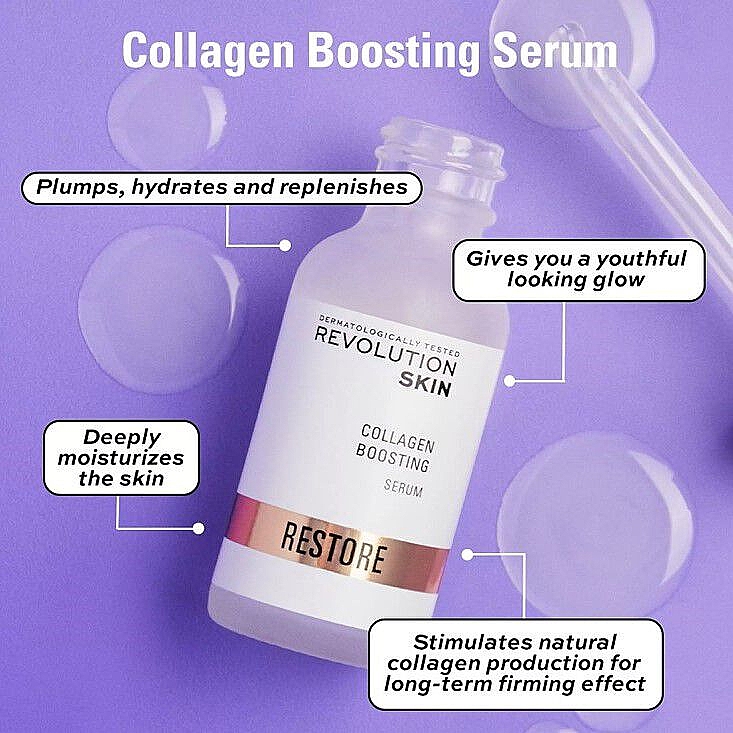 Rewitalizujące serum do twarzy - Revolution Skin Restore Collagen Boosting Serum — Zdjęcie N4