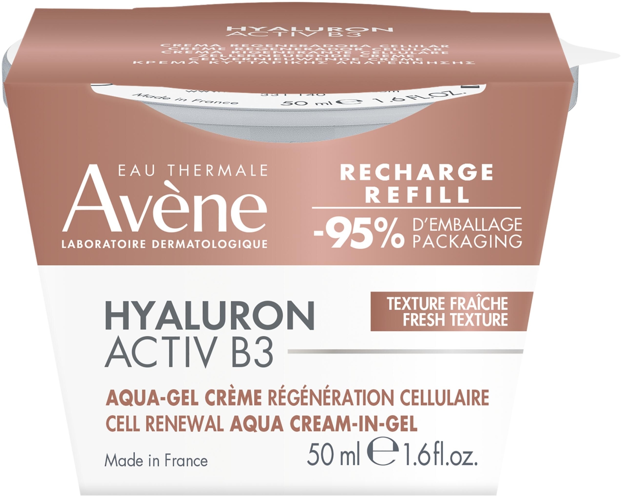 Krem odbudowujący komórki "Aqua - żel" - Avene Hyaluron Activ B3 Aqua Gel-Cream (uzupełnienie) — Zdjęcie 50 ml