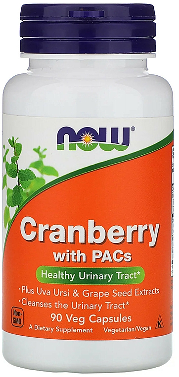 Kapsułki wegetariańskie Żurawina z proantocyjanidynami - Now Foods Cranberry With PACs — Zdjęcie N1