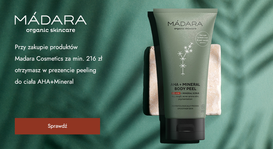 Przy zakupie produktów Madara Cosmetics za min. 216 zł otrzymasz w prezencie peeling do ciała AHA+Mineral.