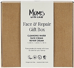 Kup Zestaw - Mums With Love Face & Repair Gift Box (cleans/water/250ml + cr/face/50ml + cr/body/100ml)
