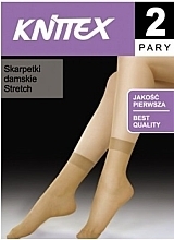 Skarpetki damskie Stretch 15 Den, 2 pary, beige - Knittex — Zdjęcie N1