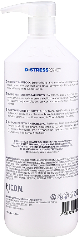 Szampon do włosów kręconych - I.C.O.N. Anti-Frizz D-Stress Shampoo — Zdjęcie N2