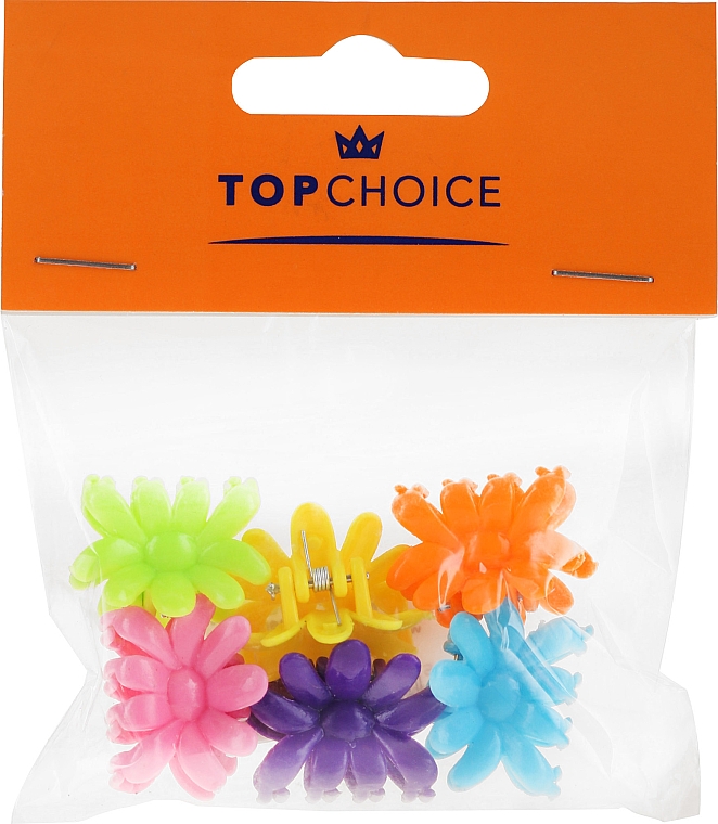 Spinki do włosów 25471, kolorowe rumianki - Top Choice — Zdjęcie N1