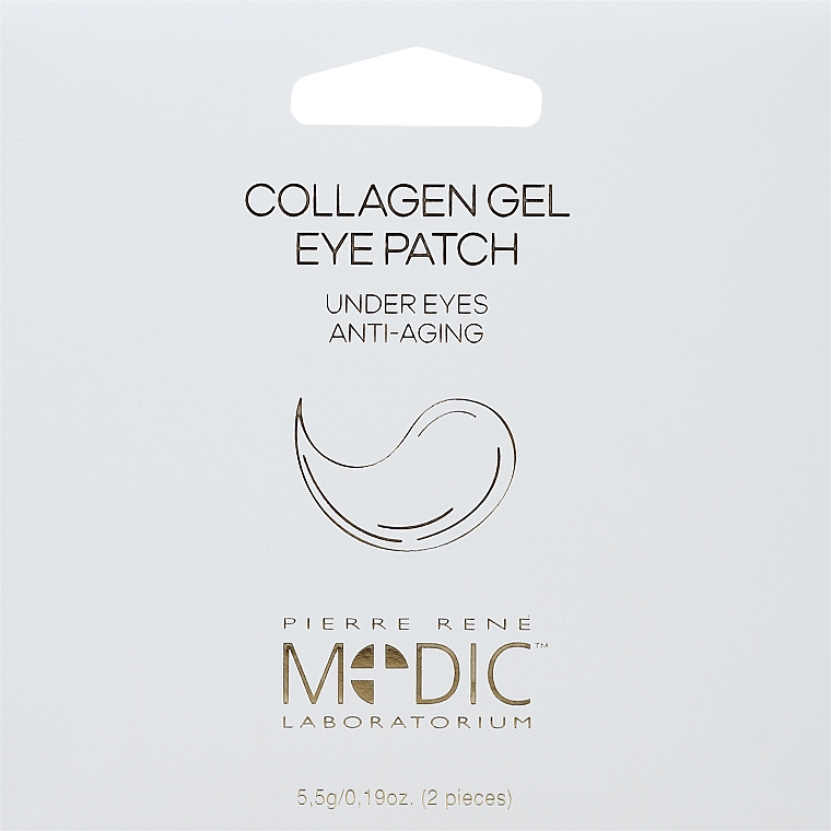 Kolagenowe płatki pod oczy z kwasem hialuronowym - Pierre René Medic Laboratorium Anti-Aging Gel Eye Patch — Zdjęcie N1