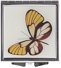 Lusterko kosmetyczne, Motyl 85420, żółty motyl - Top Choice — Zdjęcie N1