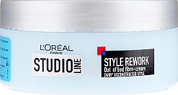 Modelujący krem do włosów - L'Oreal Paris Studio Line Style Rework Out of Bed Fibre Cream — Zdjęcie N2