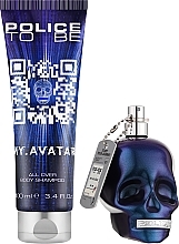 Police To Be My Avatar for Man - Zestaw (edt/75ml + shamp/100ml) — Zdjęcie N2