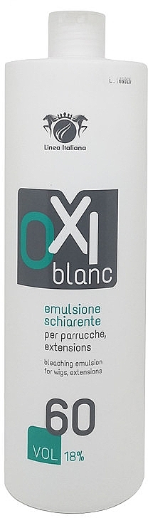 Emulsja wybielająca do peruk - Linea Italiana OXI Blanc 60 vol. (18%) — Zdjęcie N1