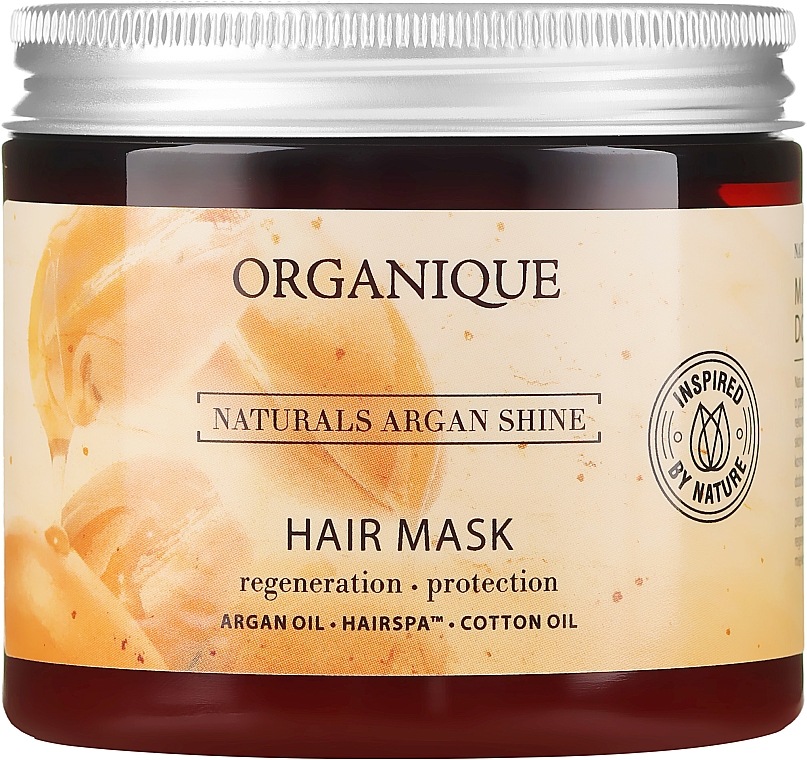 Regenerująca maska do włosów suchych i matowych - Organique Naturals Argan Shine — Zdjęcie N1