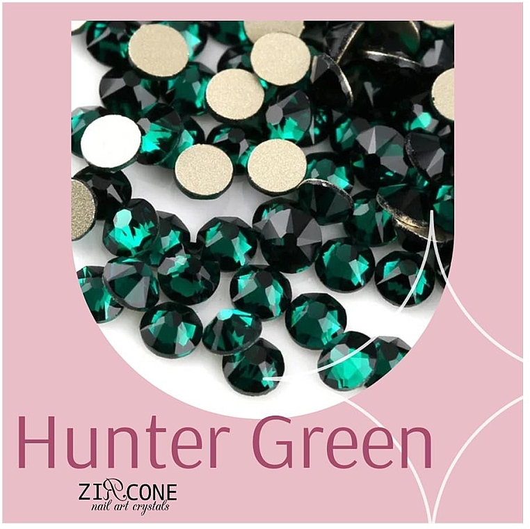 Cyrkonie do zdobienia paznokci, mix rozmiarów, zielone - Zircone Hunter Green — Zdjęcie N1