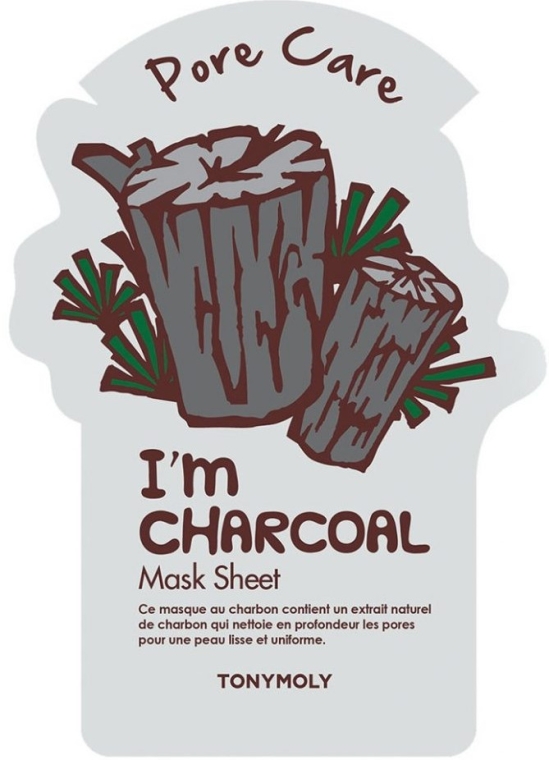 Oczyszczająca maska na tkaninie do twarzy - Tony Moly I'm Charcoal Pore Care Sheet Mask — Zdjęcie N1