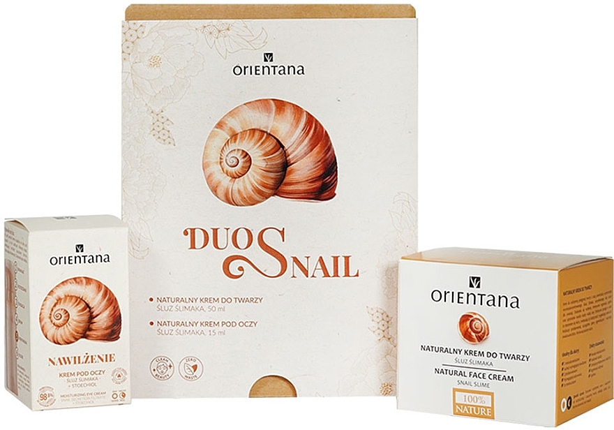 Zestaw - Orientana Duo Snail (f/cr/50ml + eye/cr/15ml) — Zdjęcie N1