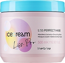Maska do twardych i suchych włosów - Inebrya Ice Cream Liss-Pro Liss Perfect Mask — Zdjęcie N1