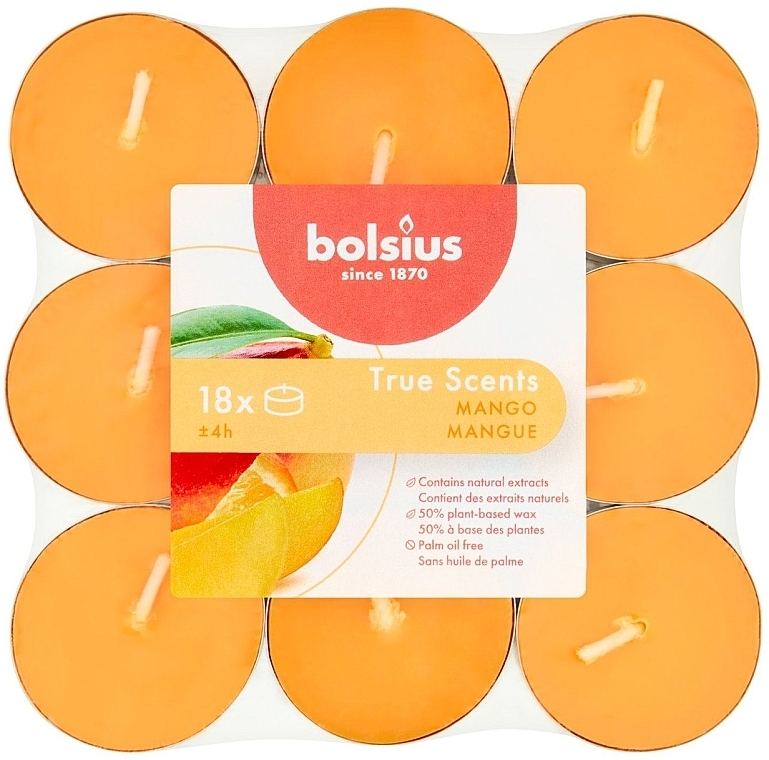 Zestaw tealight Mango, 18x4H - Bolsius Mango Candle — Zdjęcie N1