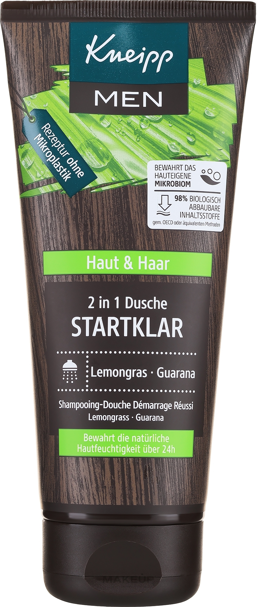 Żel pod prysznic i szampon 2 w 1 dla mężczyzn - Kneipp Startklar Lemongras Guarana — Zdjęcie 200 ml