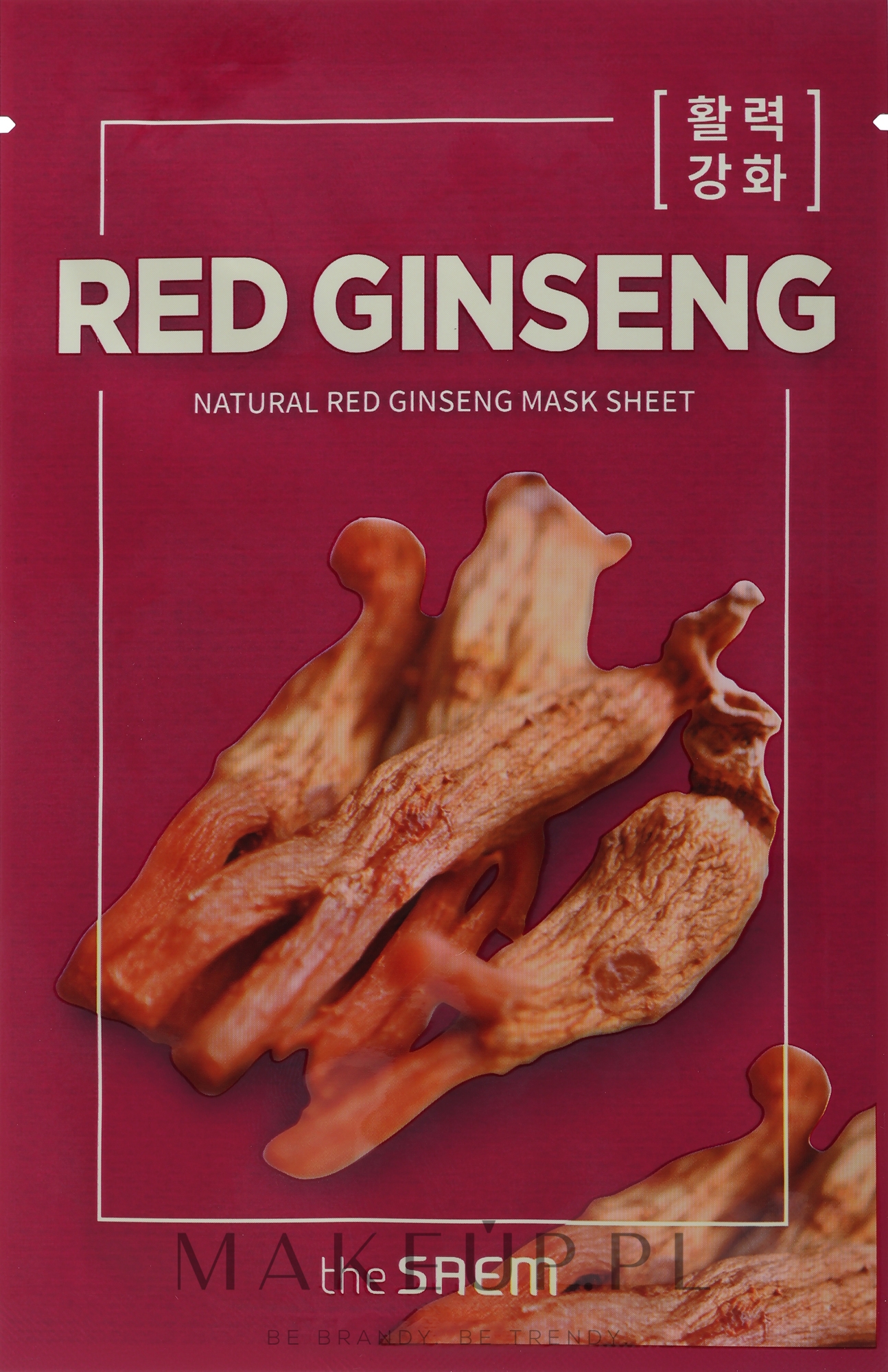 Maseczka w płachcie do twarzy z ekstraktem z czerwonego żeń-szenia - The Saem Natural Red Ginseng Mask Sheet — Zdjęcie 21 ml