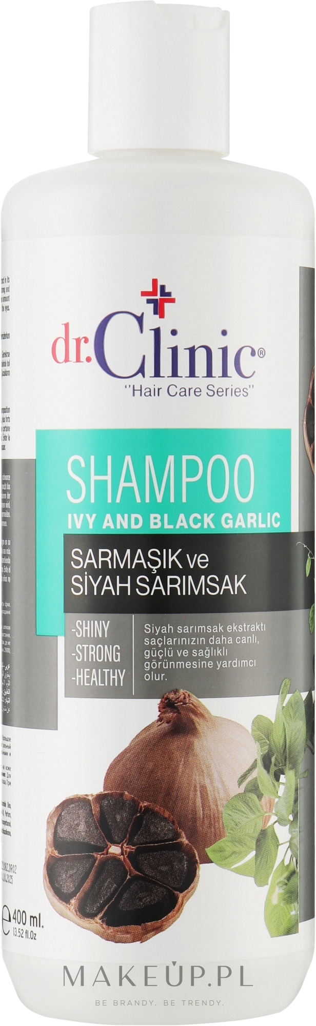 Ziołowy szampon do włosów z czarnym czosnkiem - Dr. Clinic Black Garlic Shampoo — Zdjęcie 400 ml