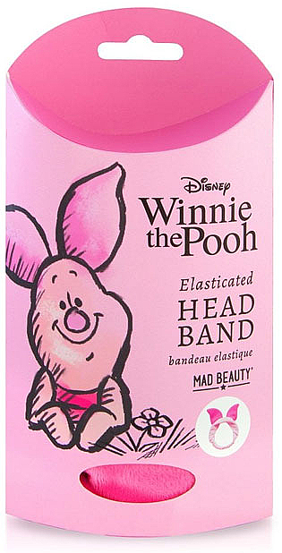 Opaska kosmetyczna na głowę - Mad Beauty Elastic Headband Winnie The Pooh Piglet — Zdjęcie N2