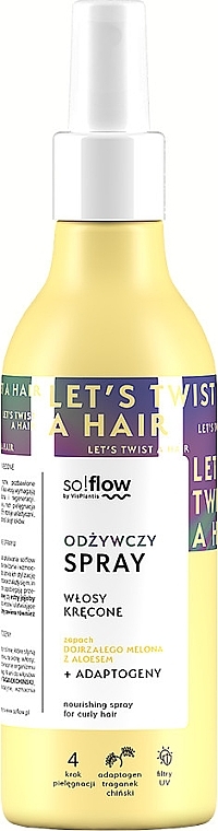 Odżywczy spray do włosów kręconych - So!Flow by VisPlantis Nourishing Spray for Curly Hair